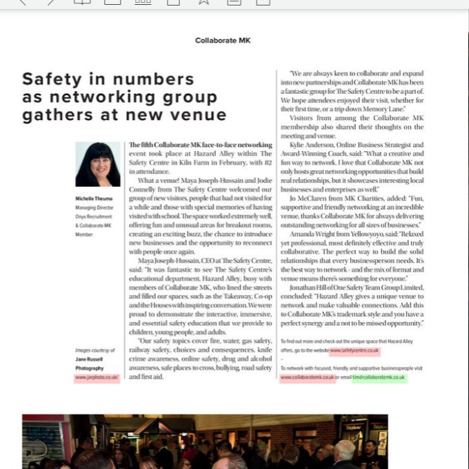 HazardAlley's tweet photo. So glad to see @HazardAlley in the All Things Business magazine.
We certainly enjoyed being the venue for CollaborateMK and are glad to hear that everyone enjoyed our unique space 😁
#venurehire #lovemk #interestingspaces https://t.co/EcXAMFIqUr