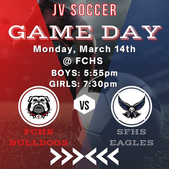 FCHSSoccer's tweet photo. HOME GAME TONIGHT! Come out and support your JV Soccer Teams as they take on South Forsyth ⚽️🎉 https://t.co/XNmPygPKhx