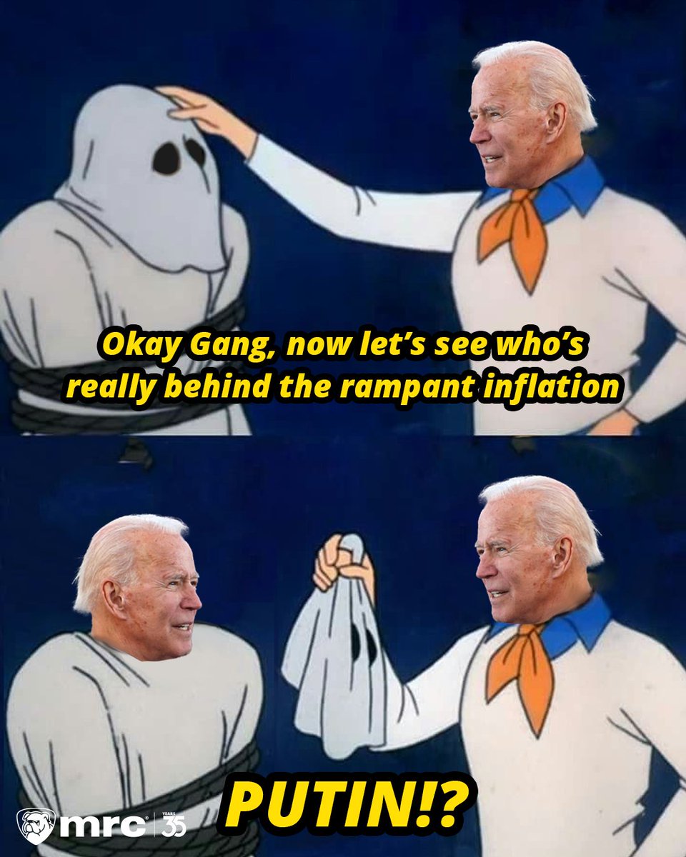 newsbusters's tweet photo. Joe Biden finds the real culprit for soaring inflation! https://t.co/KcBsruiYyA
