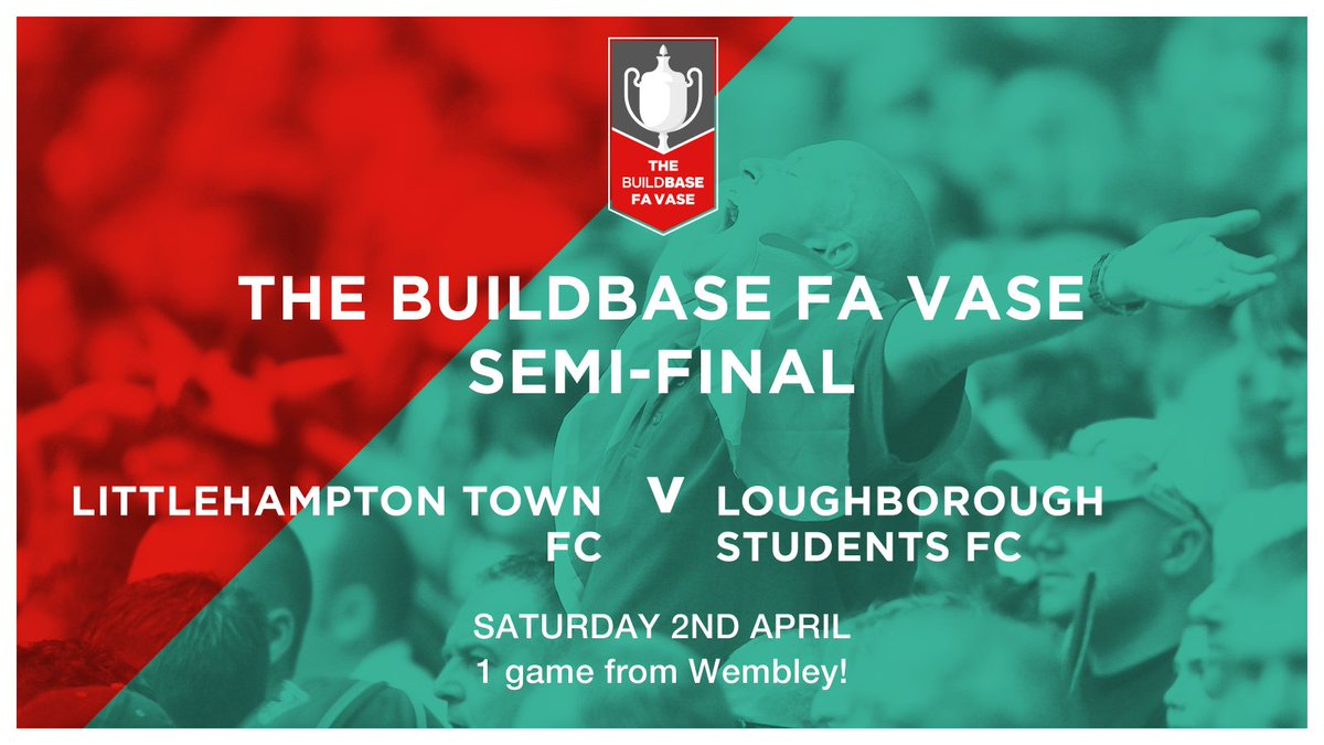 LboroStudentsFC's tweet photo. The Buildbase FA Vase Semi-Final Draw has been made 🏆 We will travel to @LittlehamptonFC on Saturday 2nd April as we look to go all the way 🤩

1 Game from Wembley 🏟️

#WhereHistoryBegins #MakeWembleyPurple https://t.co/kxhgD2Xfag