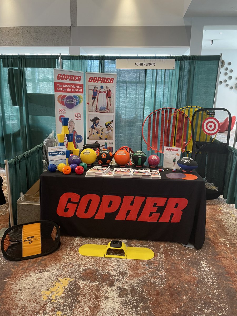 AndyTupy's tweet photo. Good to be back in North Carolina @NCSHAPE Stop by the Gopher booth and see what we have new. Also, come by at 2:00 today for the ACTION! Team Games session for a chance to win #toppletubes #tribound #Ultimania It will be a session you don’t want to miss!@GopherSport #pe #PhysEd https://t.co/DAjJLCXfi6