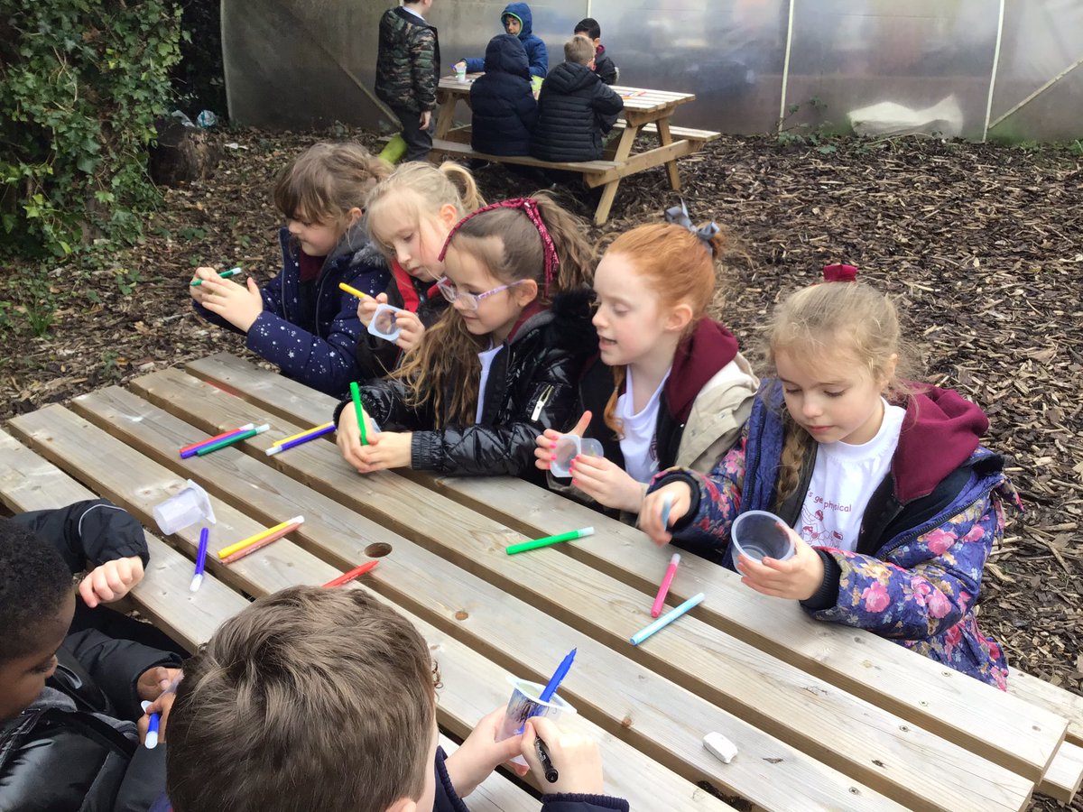 StCeciliascjs's tweet photo. 3-1 are having a great time adding designs to flower pots and planting cress seeds at the allotment 🌱 #StCeciliasScience #STEMWeek2022 #StCeciliasSTEM #BSW22 @ScienceWeekUK https://t.co/qsGR5O1wnp