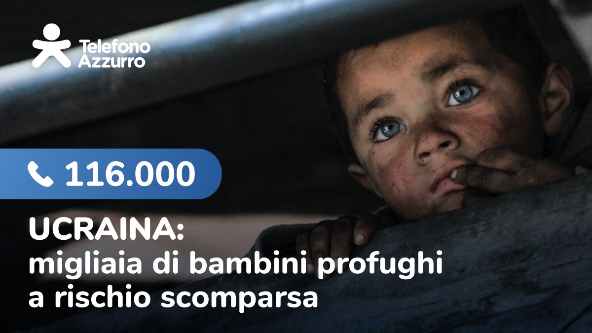 telefonoazzurro's tweet photo. Telefono Azzurro lancia l'allarme da giorni: “È necessario controllare gli accessi e monitorare il passaggio di bambini ai vari altri paesi."

👉🏻 Vuoi segnalare la scomparsa di un bambino ucraino? Chiama il 116 000 o scrivici in chat. 

#EmergenzaUcraina #TelefonoAzzurro⁠ https://t.co/x1oHdLuFbY