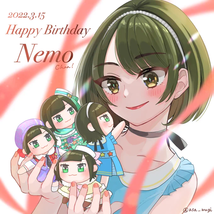 ねもちゃんお誕生日おめでとうー!!!!!〜ねもデザイン衣装ぬいを添えて〜#根本凪生誕祭2022#ねもあーと#虹コンイラスト部 