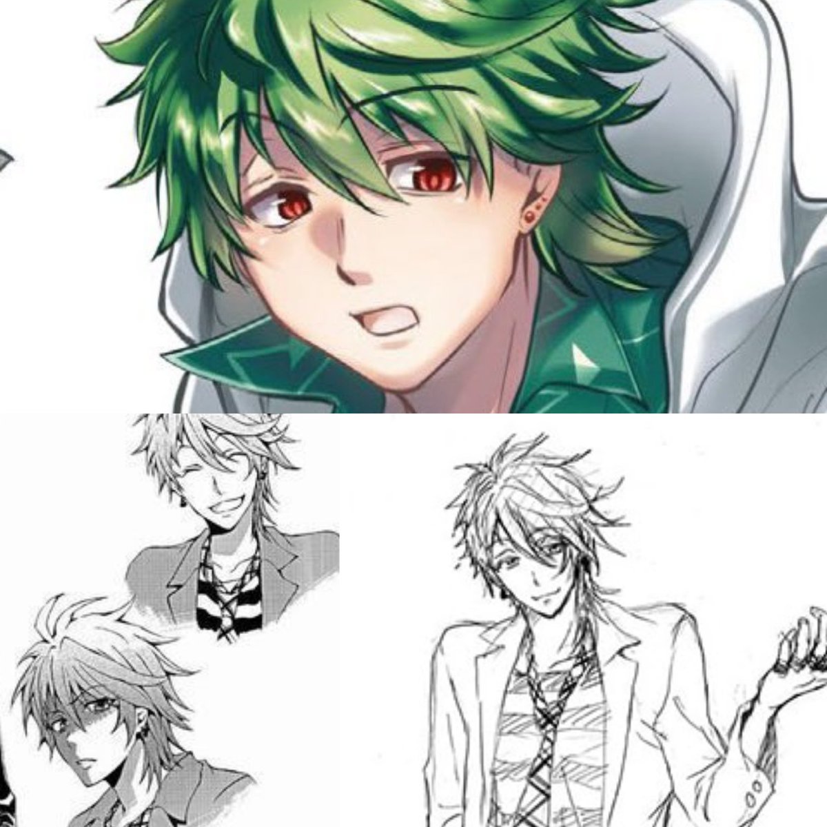 ca3_crazyanime3's tweet photo. Not to be dramatic but Tanaka Strike has officially given Sakuya Watanuki earrings again outside of his prototype version and omg my headcanon is now true!! 😭💚💕 https://t.co/QteFInY7sl