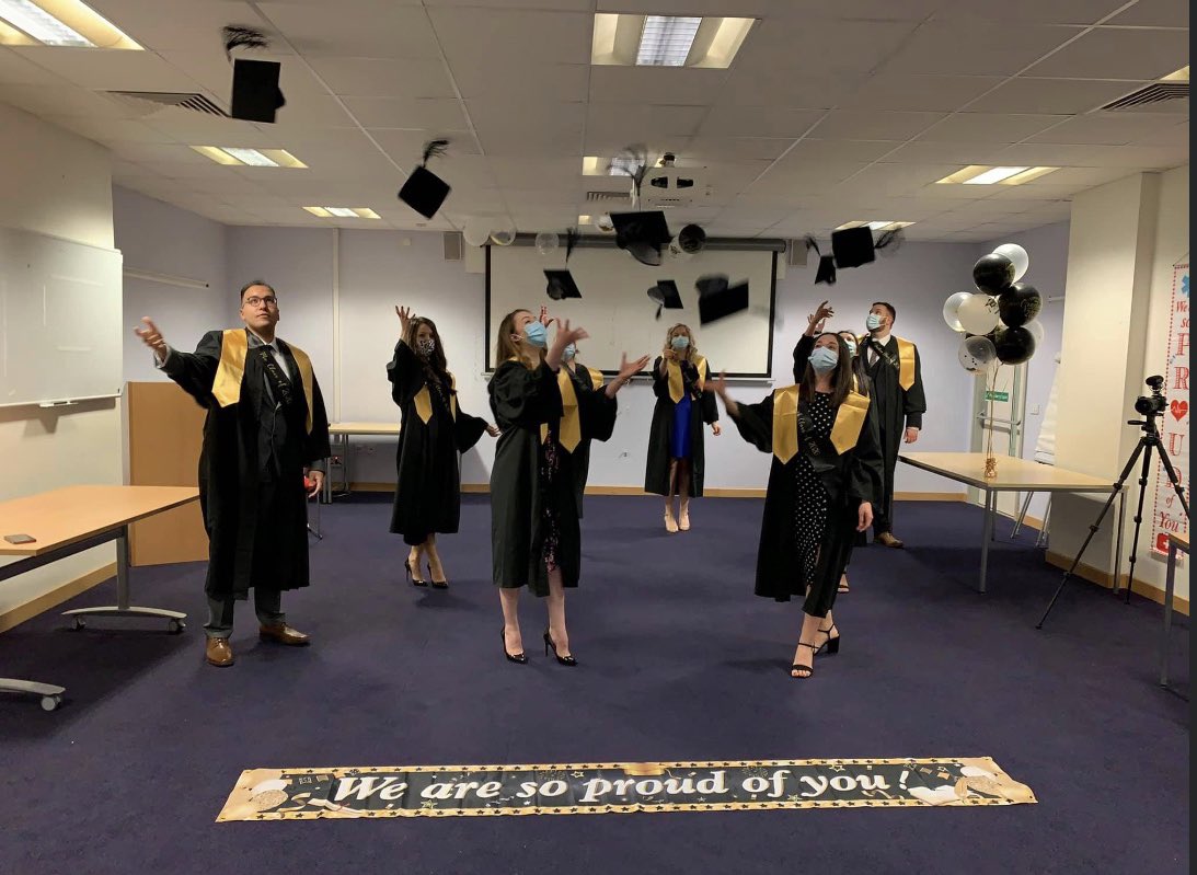 DanaSharp_'s tweet photo. How has it been 1 year today since @EDPht, hosted a graduation for us as COVID messed with our official graduation. 

Nearly 2 years qualified, time honestly does fly when your having fun… in addition to fighting a global pandemic🦠 #TeamED https://t.co/1RMwuYA5kI