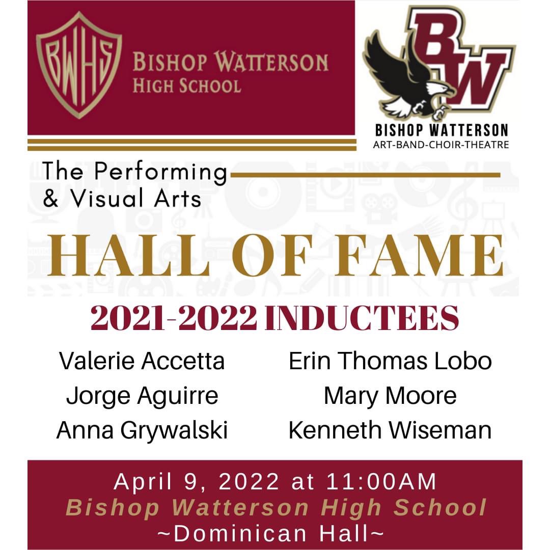 BWLittleTheatre's tweet photo. CONGRATULATIONS to the 2021-2022 Performing and Visual Arts Hall of Fame inductees! Join us in celebrating these artists, who strive to make the arts a priority in our schools and communities!  @jorgeagu #MaryMoore #ErinLobo #ValerieAccetta #AnnaGrywalski #KennethWiseman https://t.co/Xw0qZLwwsA