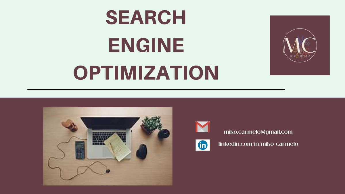carmelo_miko's tweet photo. Search engine optimization (SEO) is the process of increasing the quality and quantity of website traffic by increasing the visibility of a website or a web page to users of a web search engine.
Follow me:
https://t.co/7IOKLD8yHf
#mikocarmelo
#MC
#searchengineranking
#seoexpert https://t.co/nUIPBjiPZn