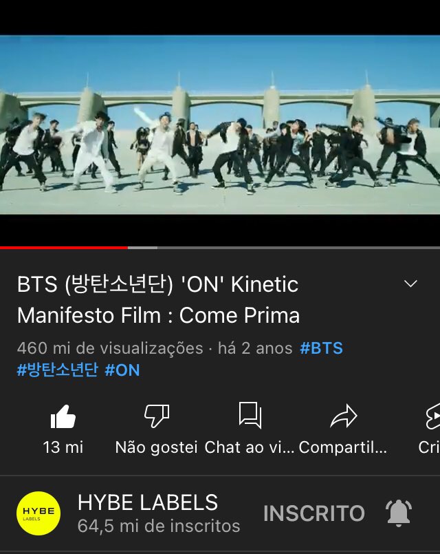 BTSNoticia_'s tweet photo. [STREAM] O MV de “‘ON’ Kinetic Manifesto Film: Come Prima” ultrapassou 460 milhões de visualizações no YouTube.

🔗 https://t.co/zBgJyKGbPm

©btsyoutubedata 

#BTSARMY  #BestFanArmy #iHeartAwards @BTS_twt https://t.co/82ItrKtU3Q