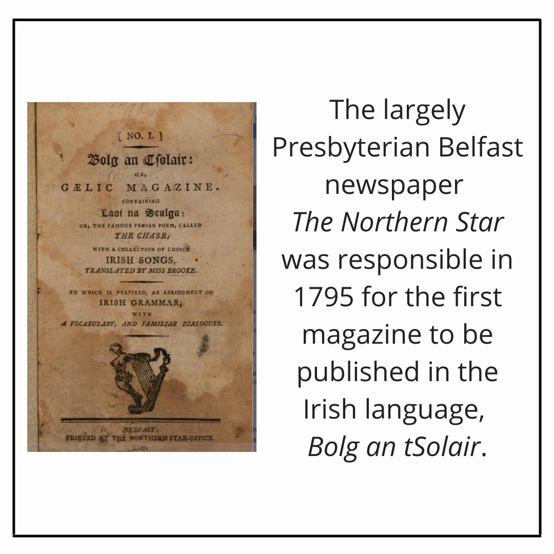 Did you know?

We can thank a Presbyterian newspaper for publishing the first Irish language magazine!

#SnaG22