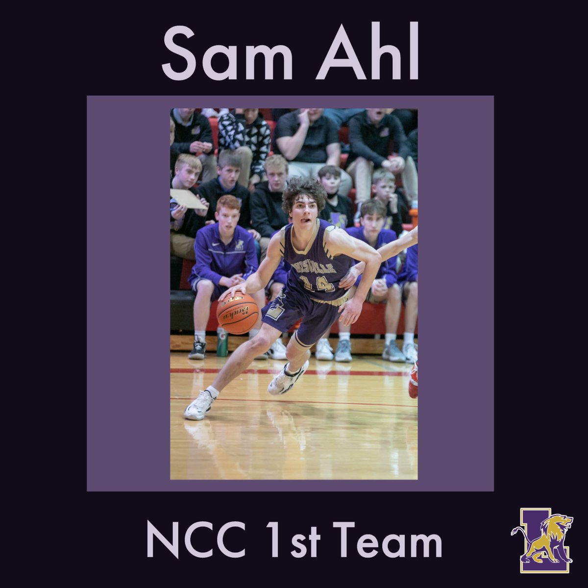 Congrats to Sam Ahl as he was named NCC Basketball 1st Team this year!

#LouisvilleLions
#CementCity
#PurplePride