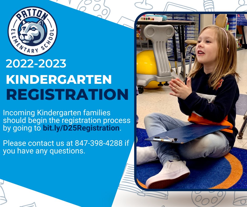 Future <a href="/AHSD25Patton/">Patton Elementary</a> kindergarten families, if you haven't begun the registration process, please do so now. Registration is open and we are happy to help with any questions you may have. Here is the link to begin the registration process: bit.ly/D25Registration