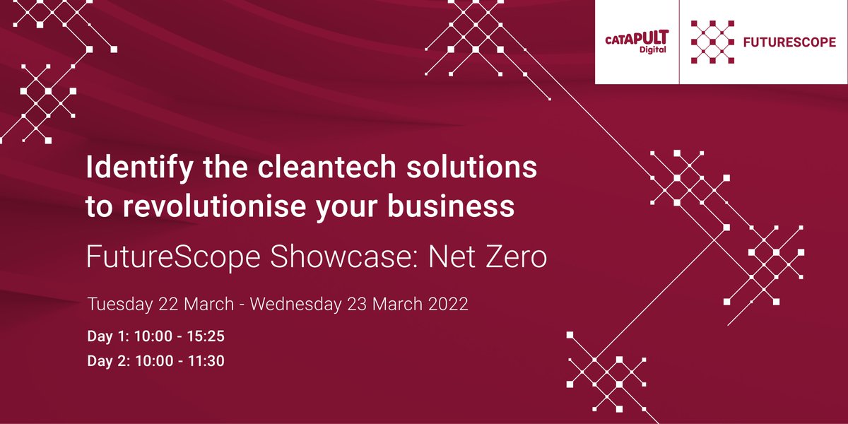 🚀Get a glimpse into the net zero future at <a href="/DigiCatapult/">Digital Catapult</a>'s FutureScope Showcase. ⚡Find out how our technology can help UK industry can meet sustainability goals and hear more about our exciting investment opportunities. Register today  ▶️bit.ly/NetZeroShowcase #endthewaste