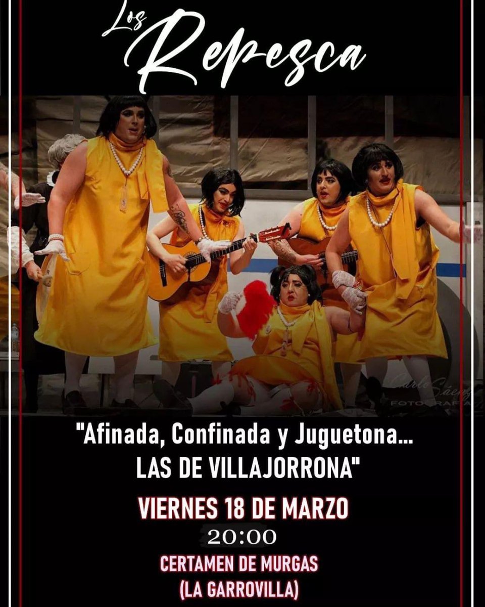 Que siga la Alegría y las Risas...
Menos Guerras... y MÁS CARNAVAL!!!!!!!
#murgalosrepesca