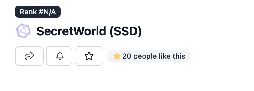 Hi everyone,

Click on star button and help us to get trending on CoinGecko before its chart show up.

coingecko.com/en/coins/secre…