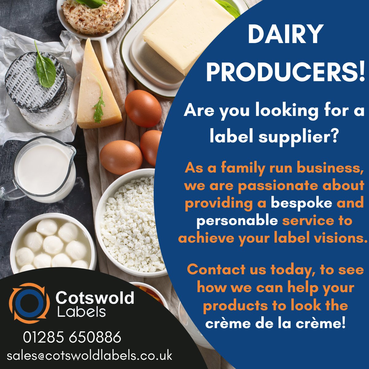 Cotswold_Labels's tweet image. 📣Calling all Dairy producers!📣
Are you looking for a new labelling supplier for your dairy products? Look no further!🧈🍶🥛
Contact us today and explore how we can make your products look like the cream of the crop!🥚🧀
#dairy #labelling #bespoke #adhesivelabels #cirencester