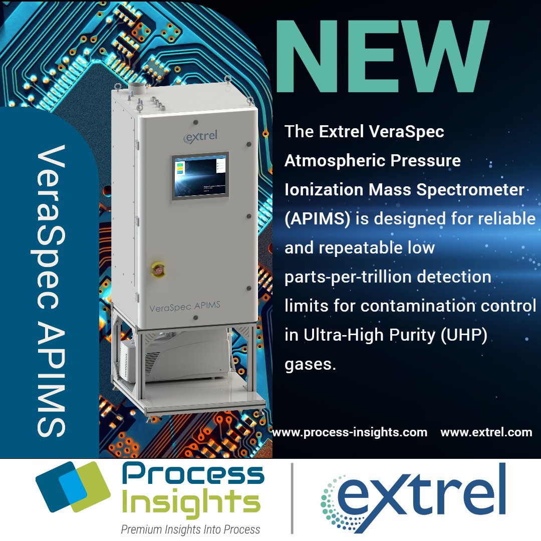 ExtrelCMS's tweet image. NEW real-time, multi-species Extrel VeraSpec APIMS. Perfect for monitoring critical impurities.  Learn more ow.ly/uSRL50IgyHg

#processinsights #extrel #apims #UHP #gasmonitoring