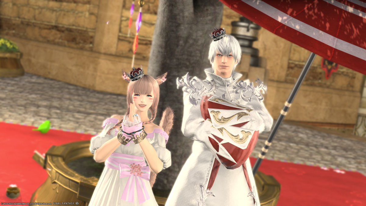 vivinyan_FF14's tweet photo. めしゅってに戻ってプリンセスデーのイベントいったよ! らんぷくんがおひめさま用ドレスくれたよ!
#LLVV https://t.co/zaS8ufsvTP