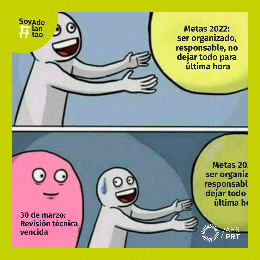 aes_prt's tweet photo. Aún le puedes ganar a tu mente 🤯

¿Cómo?
#TomaNota Quedan los últimos cupos para agendar tu hora antes del 30 de marzo y sacar tu revisión técnica dignamente.

✅Ingresa en https://t.co/25l821CqHI
✅Selecciona la región y comuna más cerca a tu casa o trabajo 
✅Agenda y listo https://t.co/XVrenj9eIx