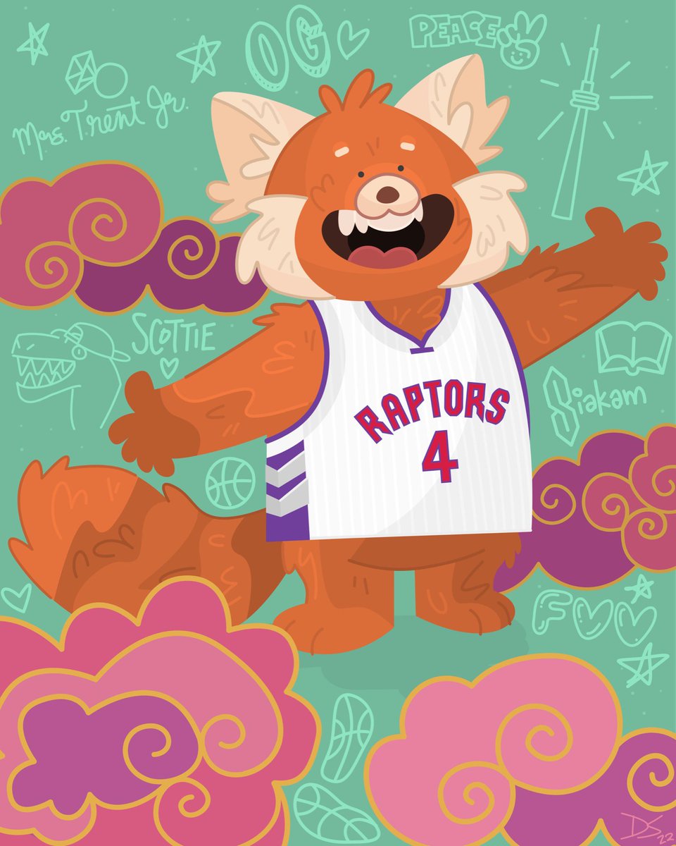 greatdane92's tweet photo. 2002 x 2022 #TurningRed  
Mei would love the current Raptors squad https://t.co/xBLg6xHhUD
