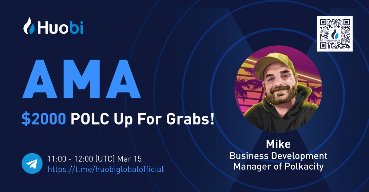 We are happy to announce that we will have an AMA in <a href="/HuobiGlobal/">火币HTX</a> Telegram group on 15th March (11 PM UTC)

Place: t.me/huobiglobaloff… 
Time: 15th March, 11PM UTC

#Metaverse #NFT #BSC #Polkacity #NFTs #Play2Earn #Gamefi