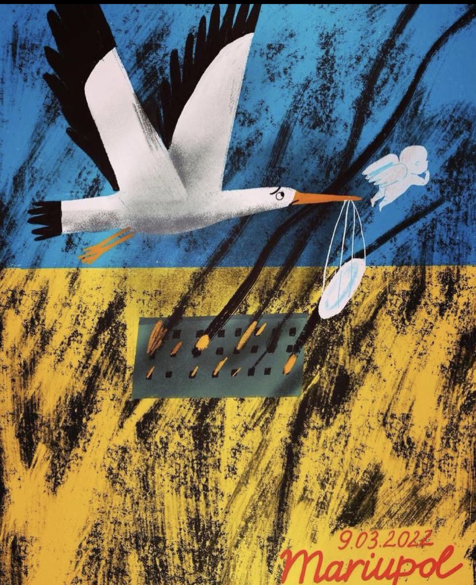 strategywoman's tweet photo. 5:43 pm in #Ukraine 

I’ve just found an Instagram account by Ukrainian illustrator Oksana Drachkovska. 
Her war illustrations are powerful. 

Just take a look:
https://t.co/AlbBRImxIo https://t.co/SJmW9sr9P0