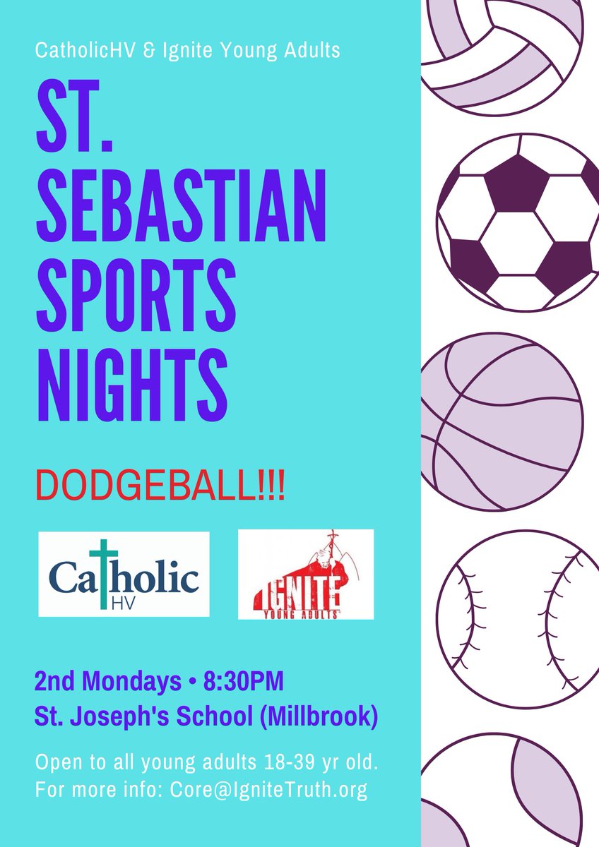 HVCatholicYA's tweet photo. Dodgeball, Mass, St. Joseph &amp; CU North! - https://t.co/WpHp36GkaZ

#CatholicHV #HolySpiritCHV #CUNorth #StSebSports #StJosephConsecrationCHV #CatholicMenHV #IgniteTruth #CredoYAs #TheCatholicCorps #ReviveYAs @IgniteTruth @CYFMGarrison @CatholicNYC @NYCatholicRadio https://t.co/VDlGisqUjF