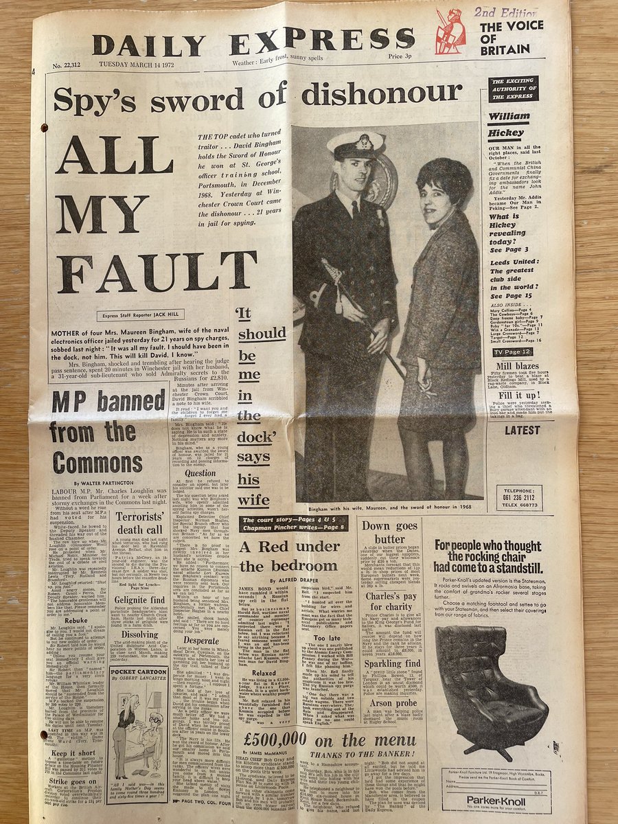 starkey_tim's tweet photo. I have been given this original newspaper. Interesting to see what was happening in the world 50 years ago today. https://t.co/KJyhS5Ivao
