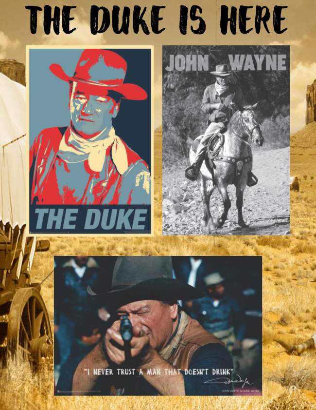 JOHN WAYNE POSTERS!

3 24x36 designs exclusive to Scorpio Posters are now available at stores and online.
scorpioposters.com