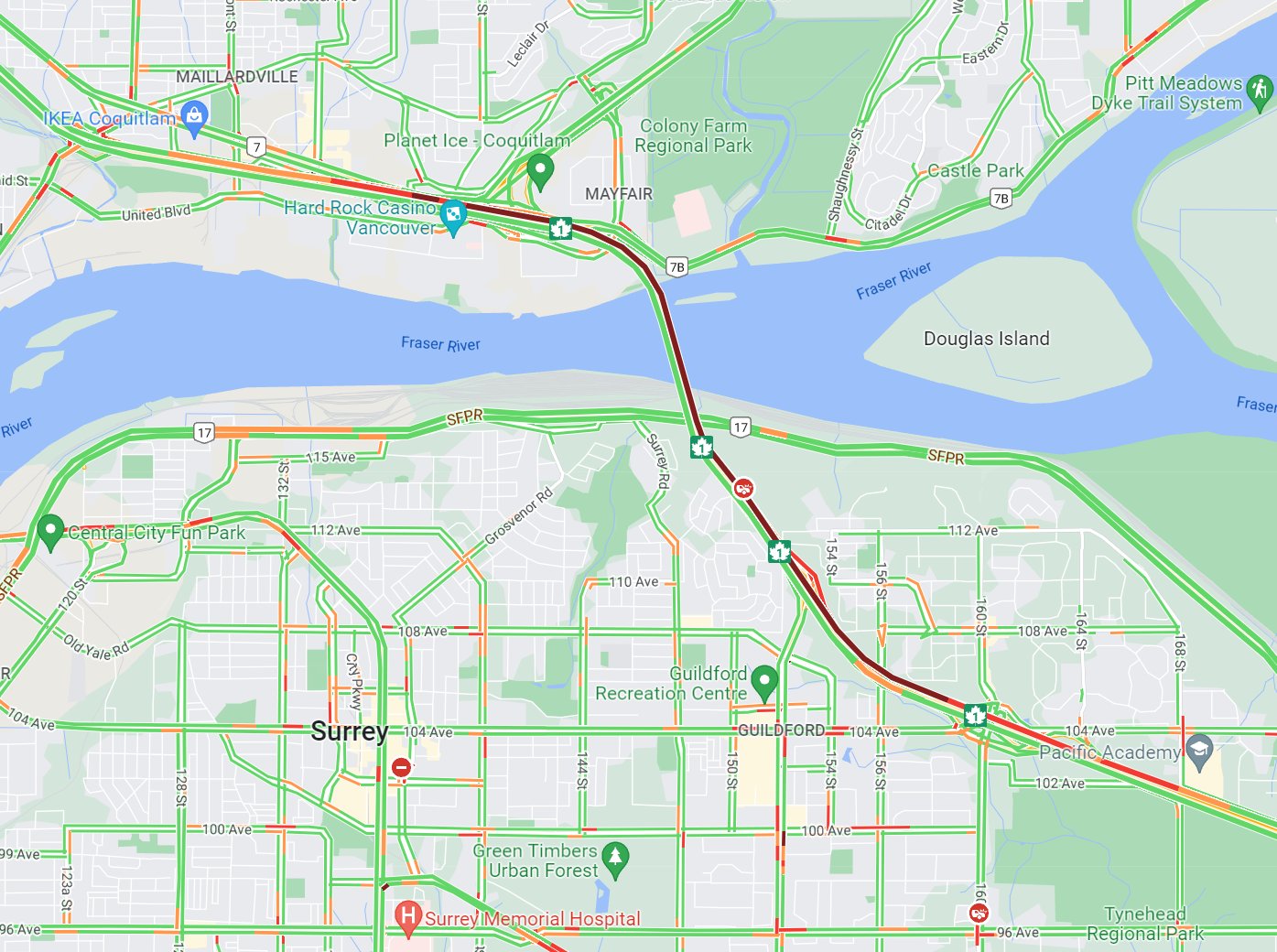 DriveBC on Twitter "BCHwy1 Heavy westbound congestion between