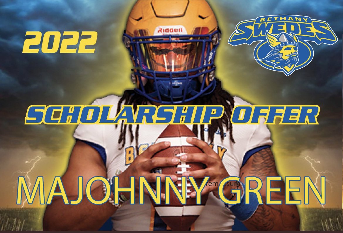 MajohnnyG's tweet image. i'm blessed to receive and offer to bethany #GoSwedes @GreerRecruits @GreerSpeed @Jared_Ensley50 @CoachKincadeWR 🔵🟡