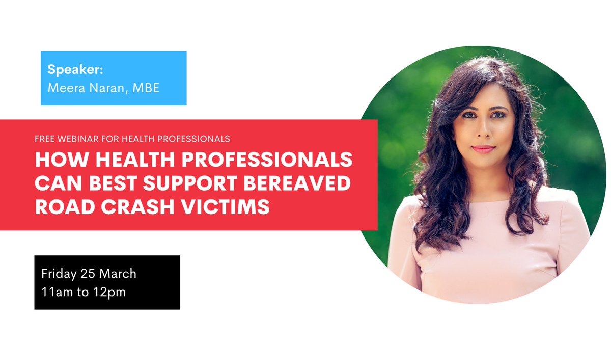 Brakecharity's tweet image. FREE WEBINAR 

Meera has campaigned tirelessly to make smart motorways safer after Dev, her eight-year-old son, tragically died in a traffic collision on the M6 in 2018. 

She has since dedicated her life to improving road safety and helping crash victims