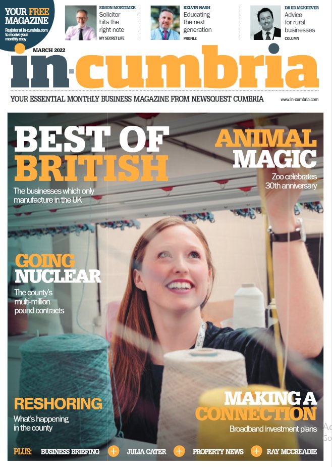 MadeSmarterUK (@madesmarteruk) on Twitter photo Take a look at this month's <a href="/incumbriamag/">in-Cumbria Magazine</a> showcasing how <a href="/BellsofLazonby/">Bells of Lazonby</a> (pages 64-66), Cumbria Clock Company Ltd (pages 71-74) and Oubas (pages 28-31) have all transformed their businesses using made Smarter support.
ππow.ly/KVv450IiAJ8
#InCumbria #MadeSmarter #UKmfg Take a look at this month's <a href="/incumbriamag/">in-Cumbria Magazine</a> showcasing how <a href="/BellsofLazonby/">Bells of Lazonby</a> (pages 64-66), Cumbria Clock Company Ltd (pages 71-74) and Oubas (pages 28-31) have all transformed their businesses using made Smarter support.
ππow.ly/KVv450IiAJ8
#InCumbria #MadeSmarter #UKmfg