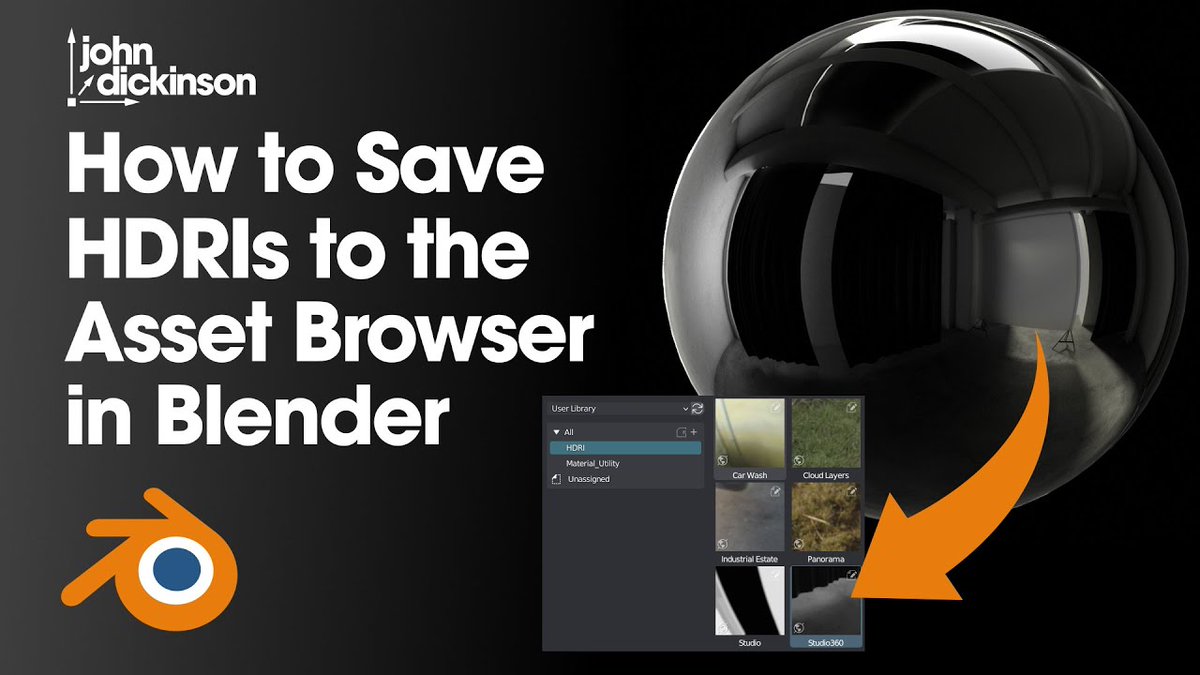 contentguild's tweet image. How to Save #HDRIs to the Asset Browser in #Blender bit.ly/3t3VoNW