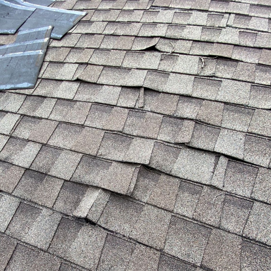 DLV_roofing's tweet photo. Let's talk about that wind over the weekend! 😳😫🥶
How did your #roof hold up? Do you see any of these signs on your shingle roof?
➡️ Blown Shingles (📷#1)
➡️ Slipping Shingles (📷#2)
➡️ Buckled Shingles (📷#3)
If you do, give us a call at 828-654-0212! We are ready to help! https://t.co/Cx8p8l9EGx
