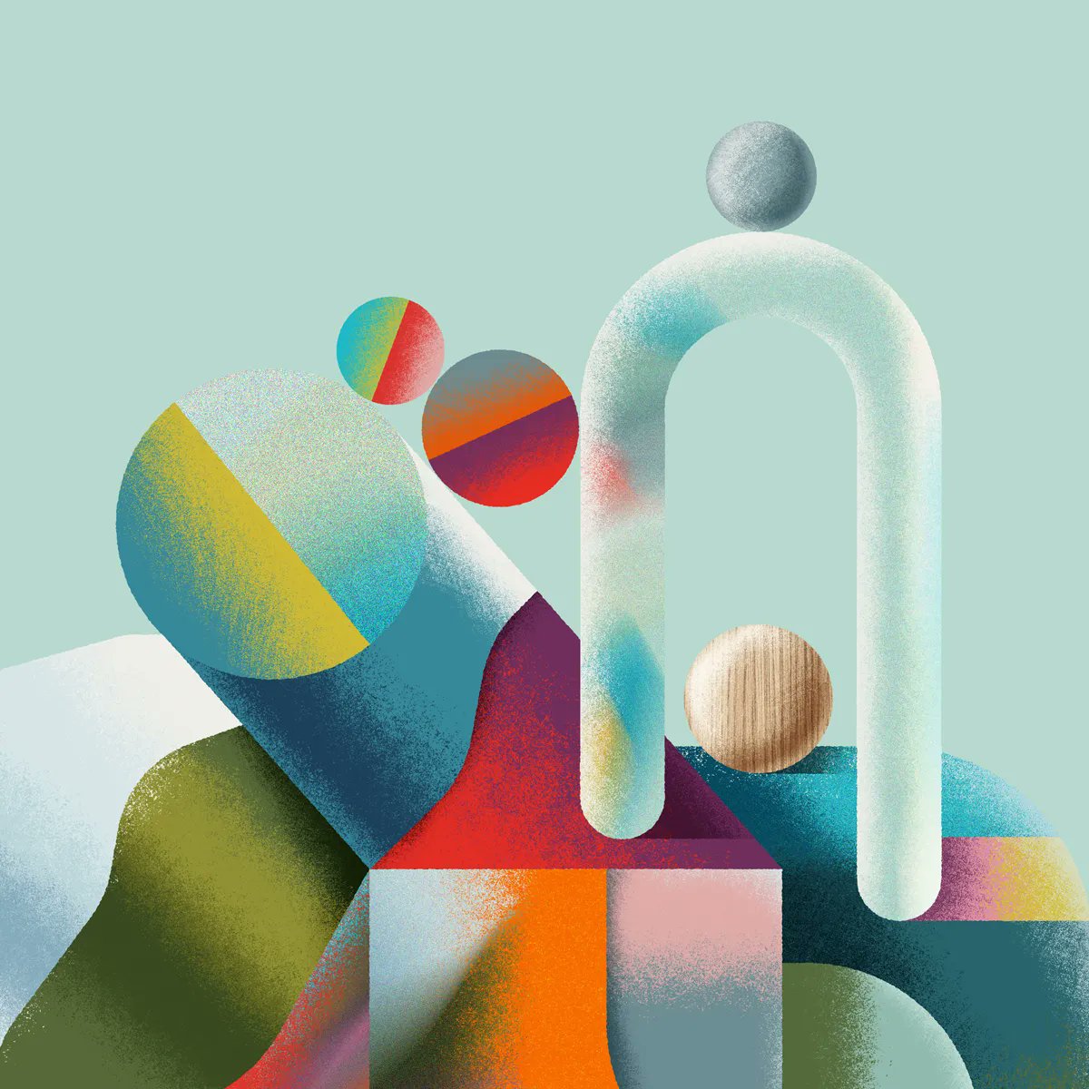 icimathieu's tweet photo. We all need some comforting colors lately, right? So I built a chroma factory 🏭
#illustration #digitalart #abstractart https://t.co/csSKmJ35gv