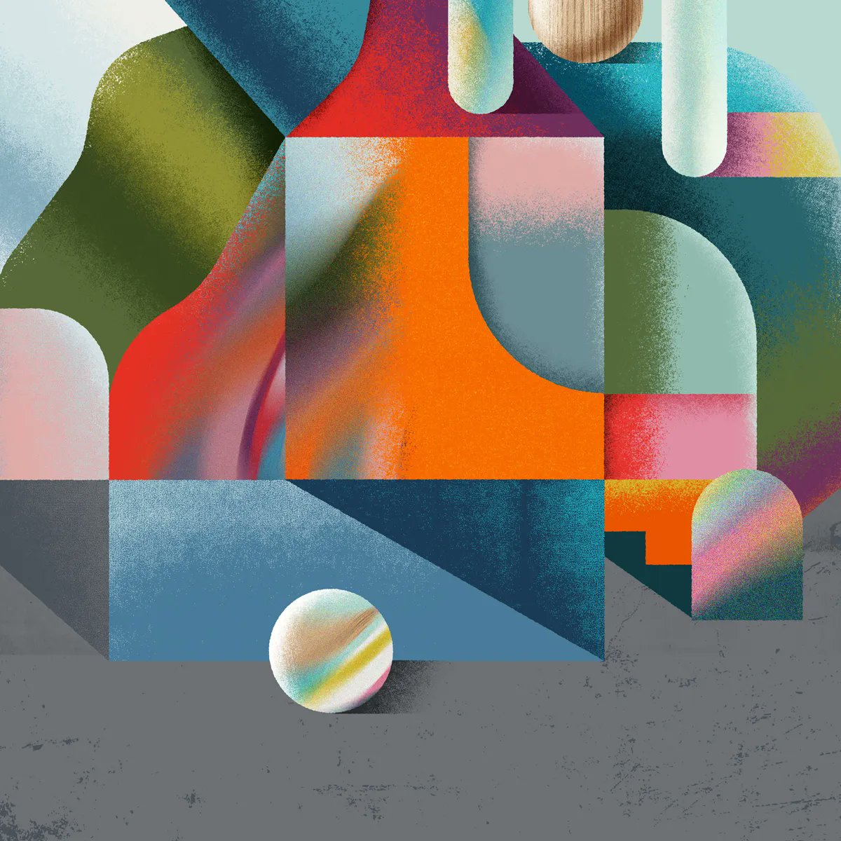 icimathieu's tweet photo. We all need some comforting colors lately, right? So I built a chroma factory 🏭
#illustration #digitalart #abstractart https://t.co/csSKmJ35gv