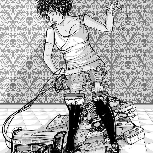 Artwork by <a href="/croadcore/">Cristy C. Road</a>

#punkart #punkartist #womensart #womenartists #feministart #robotart #scifiart #scififeminism #drawlikeagirl