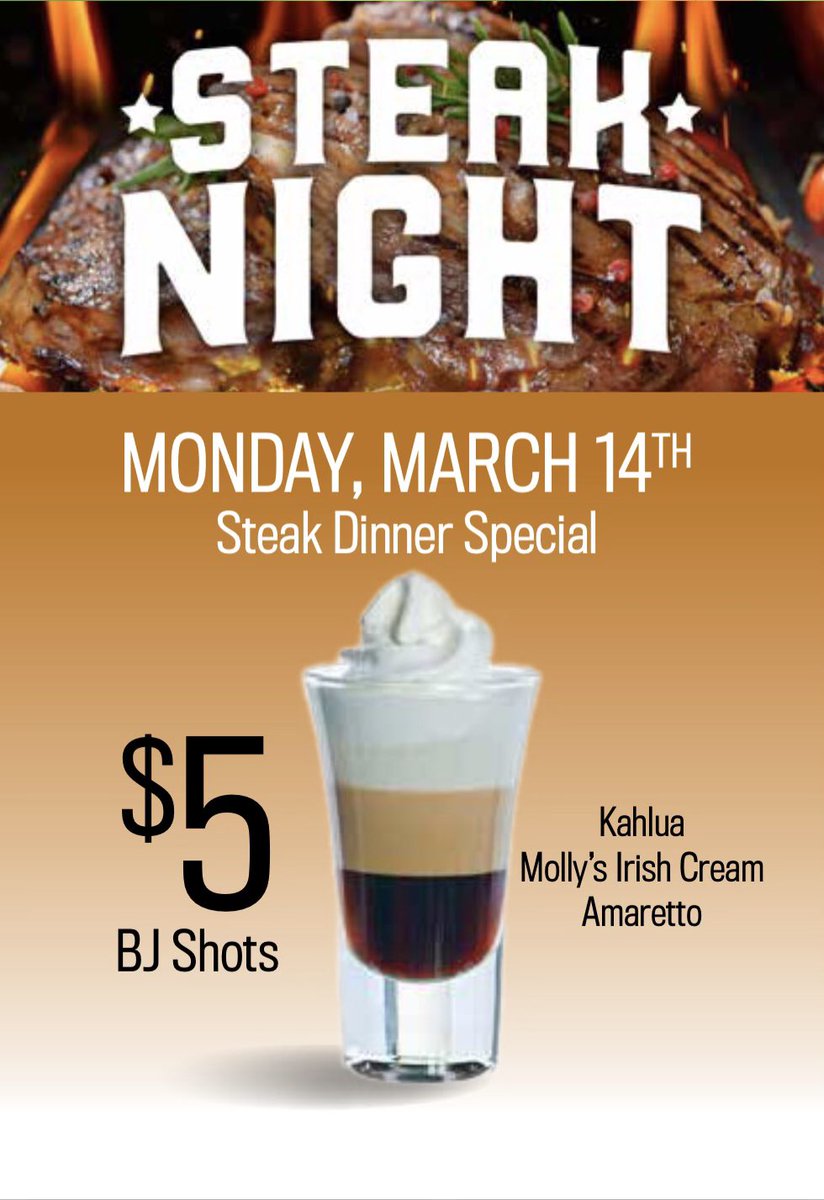 MynxGroton's tweet photo. It’s here!!! Happy Steak and BJ (shots) guys!!! Come to Mynx tonight for a great steak dinner and $5 Blow Job shots and of course the sexiest entertainers in New England, Open at 4pm #steakandblowjobnight #ValentinesDay #Monday #mynxcabaret https://t.co/fpvDXOpdJN