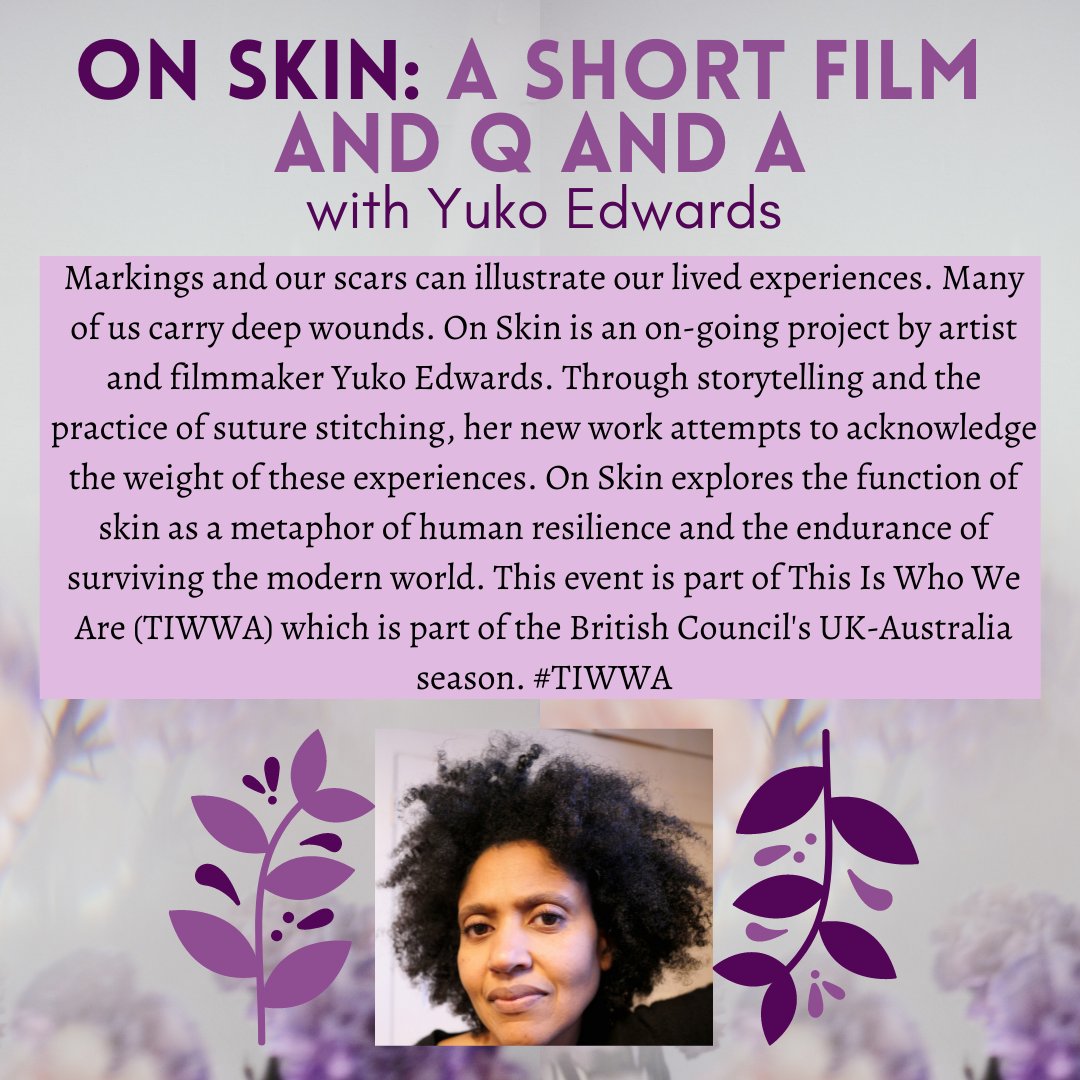 renaissanceone's tweet photo. Don't miss the talented #artist and #filmmaker #YukoEdwards as she does a Q and A and screening on her project, On Skin on Friday 18 March, at 2pm. Register now: https://t.co/08WIs1iJgH. #TIWWAfestival #TIWWA https://t.co/mBbWcuni5R
