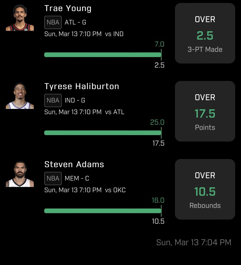 GreenTeamDFS's tweet photo. Big greens yesterday 12 entries won, here’s some of my 3 pick powers that hit. Gonna try to start posting my favorite picks before lock for y’all.
#PrizePicks #DFS #GamblingTwitter #NBA #NBAProps #FreePicks https://t.co/7qgNAwVh2P