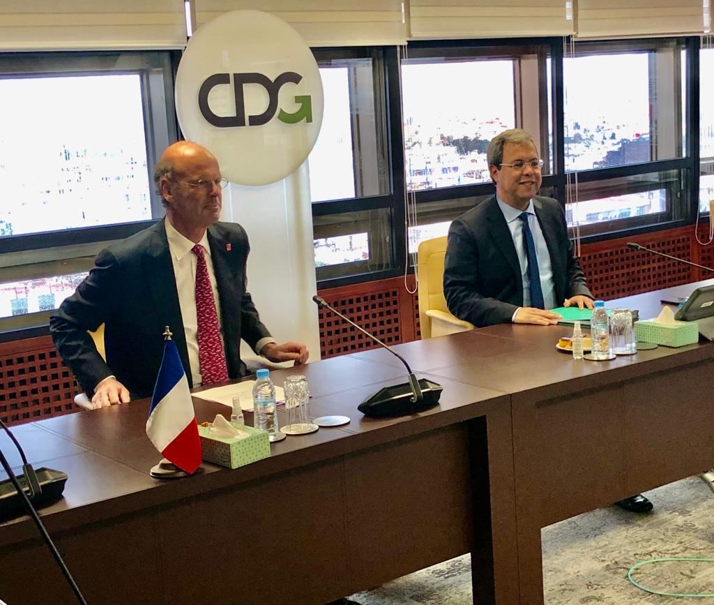caissedesdepots's tweet photo. Rencontre à Rabat entre les DG de la @caissedesdepots française #CDC, @Eric_R_Lombard, et marocaine @GroupeCDG, M. Abdellatif ZAGHNOUN, pour renforcer une coopération déjà très active ! https://t.co/Qqj0pnrL6P