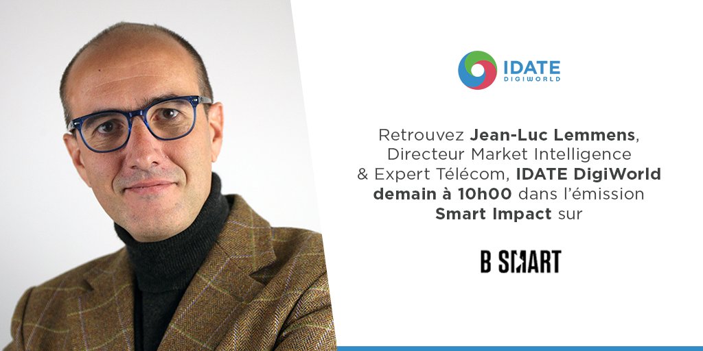 IDATE_SAS's tweet photo. 🗓️Demain matin @jeanluclemmens, accompagné de Luc Hindryckx, Directeur général @twECTA, abordera le sujet de la #GreenFiber dans l’émission @B_SMART_TV présentée par @mediathom

Lien du direct➡️https://t.co/MIvqVe3hqr

Pour en savoir plus➡️https://t.co/e5ofB38Dn0 https://t.co/tPcrEjHtNI