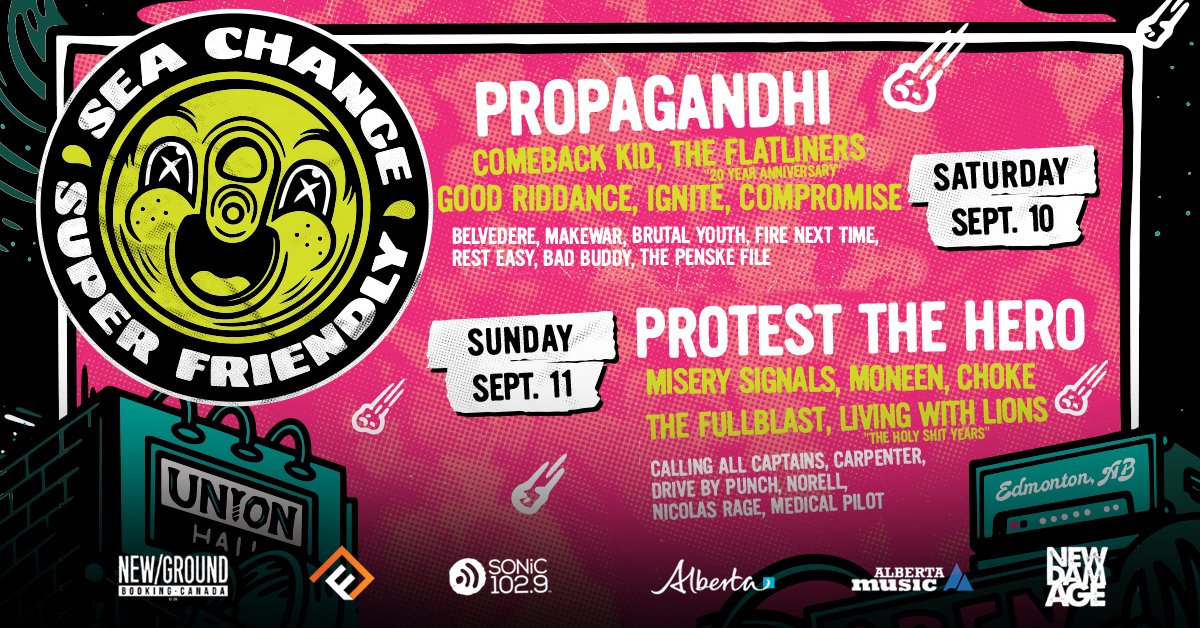 The Fullblast (@thefullblastrip) on Twitter photo Well holy shit. See you in Edmonton with some of our oldest pals this September. <a href="/dotmoneendot/">the real moneen</a> <a href="/cbktweets/">Comeback Kid</a> <a href="/theflatliners/">THE FLATLINERS</a> <a href="/livingwithlions/">Living With Lions</a> <a href="/propagandhi/">PROPAGANDHI</a> and more.
More info at areyousuperfriendly.com
Tickets on sale Wednesday, March 16th at 10AM MST. Well holy shit. See you in Edmonton with some of our oldest pals this September. <a href="/dotmoneendot/">the real moneen</a> <a href="/cbktweets/">Comeback Kid</a> <a href="/theflatliners/">THE FLATLINERS</a> <a href="/livingwithlions/">Living With Lions</a> <a href="/propagandhi/">PROPAGANDHI</a> and more.
More info at areyousuperfriendly.com
Tickets on sale Wednesday, March 16th at 10AM MST.