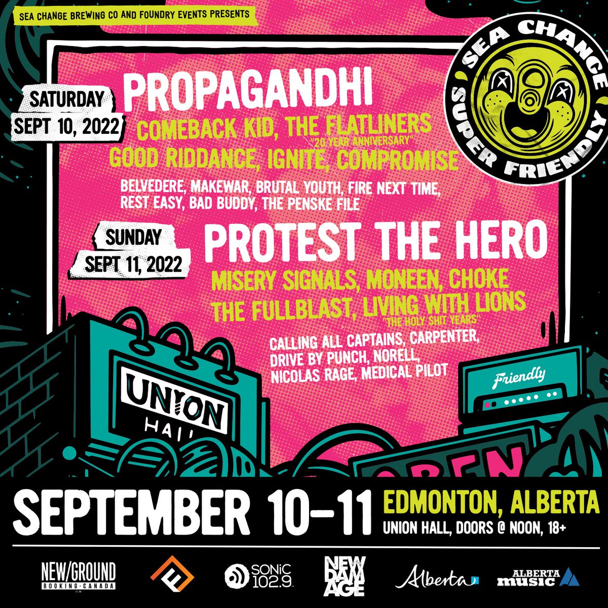 Sea Change Brewing, Foundry Events &amp; New Ground Booking presents.... 

SUPER FRIENDLY FEST!

#SuperFriendly #AreYouSuperFriendly #punk #yegpunk #yegshows #newground #yegmusic #livemusic #seachangebrewery #FoundryEvents #NewDamageRecords #Albertamusic