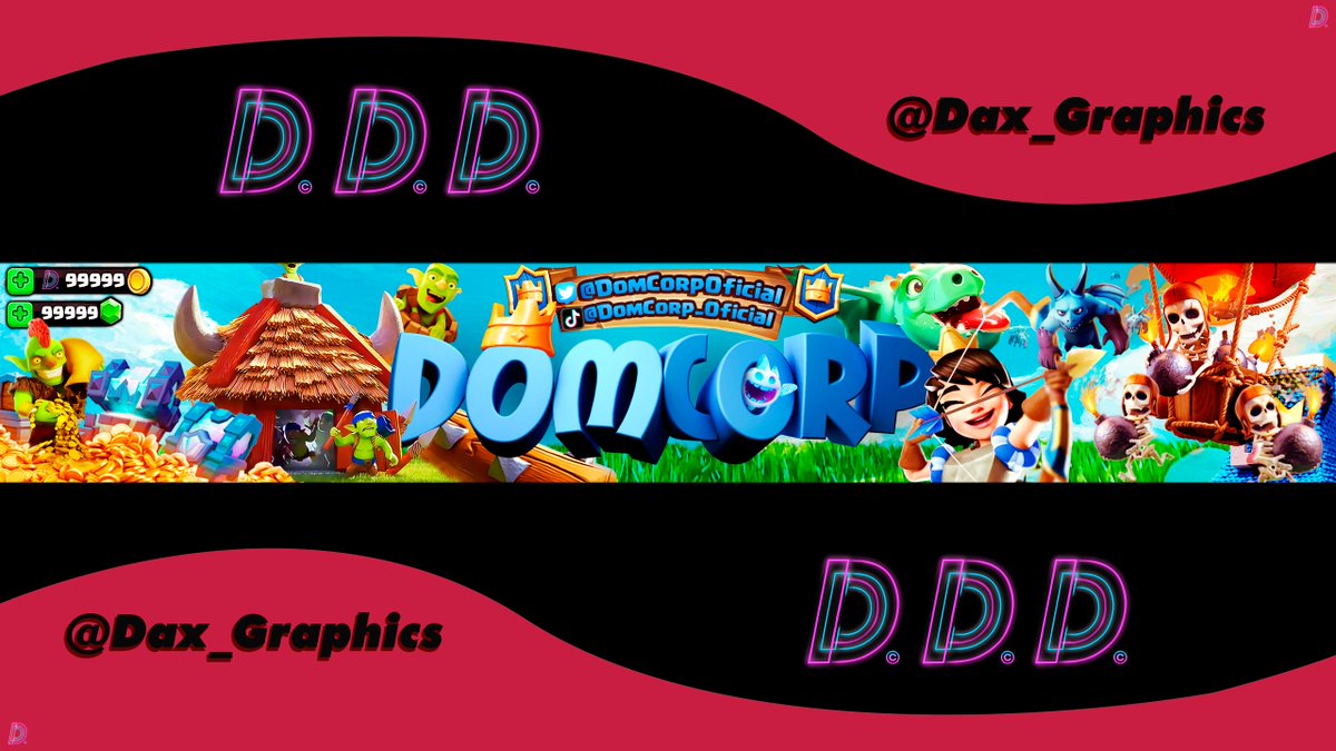 Dax_Graphic's tweet photo. pedido para @DomCorpOficial 
🔥😉👌
si estas interesado en algun diseño hablame por privado
#GFX #disenografico #banner #youtube #CR #clashroyale https://t.co/8MVCAB3cNW