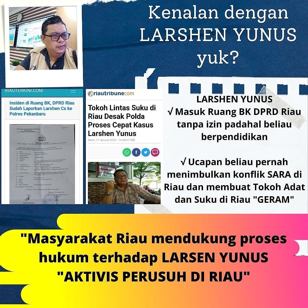 adig0mblo's tweet image. #ProsesHukum #RiauNegeriDamai #BungkamAktifisRusuh #LarsenYunusArogan #LAMRiau #DprdRiau