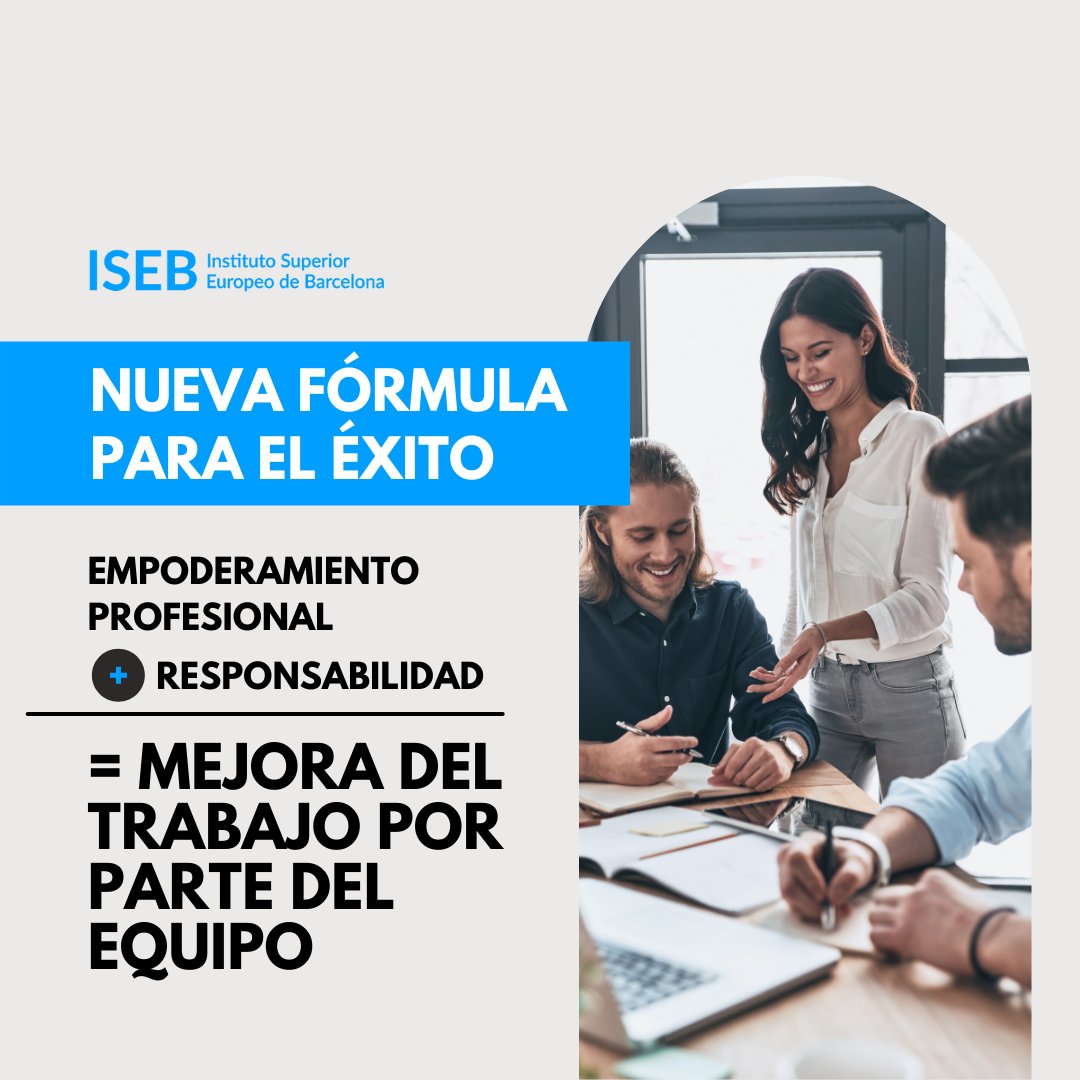iseb_es's tweet photo. Que los empleados se sientan empoderados en el trabajo puede ser una herramienta poderosa para mejorar la eficiencia, la innovación y la retención, pero no nos asegura un buen equipo 🧑‍🤝‍🧑.

#empoderamiento #empleabilidad #formación https://t.co/t4gzCIdlLk