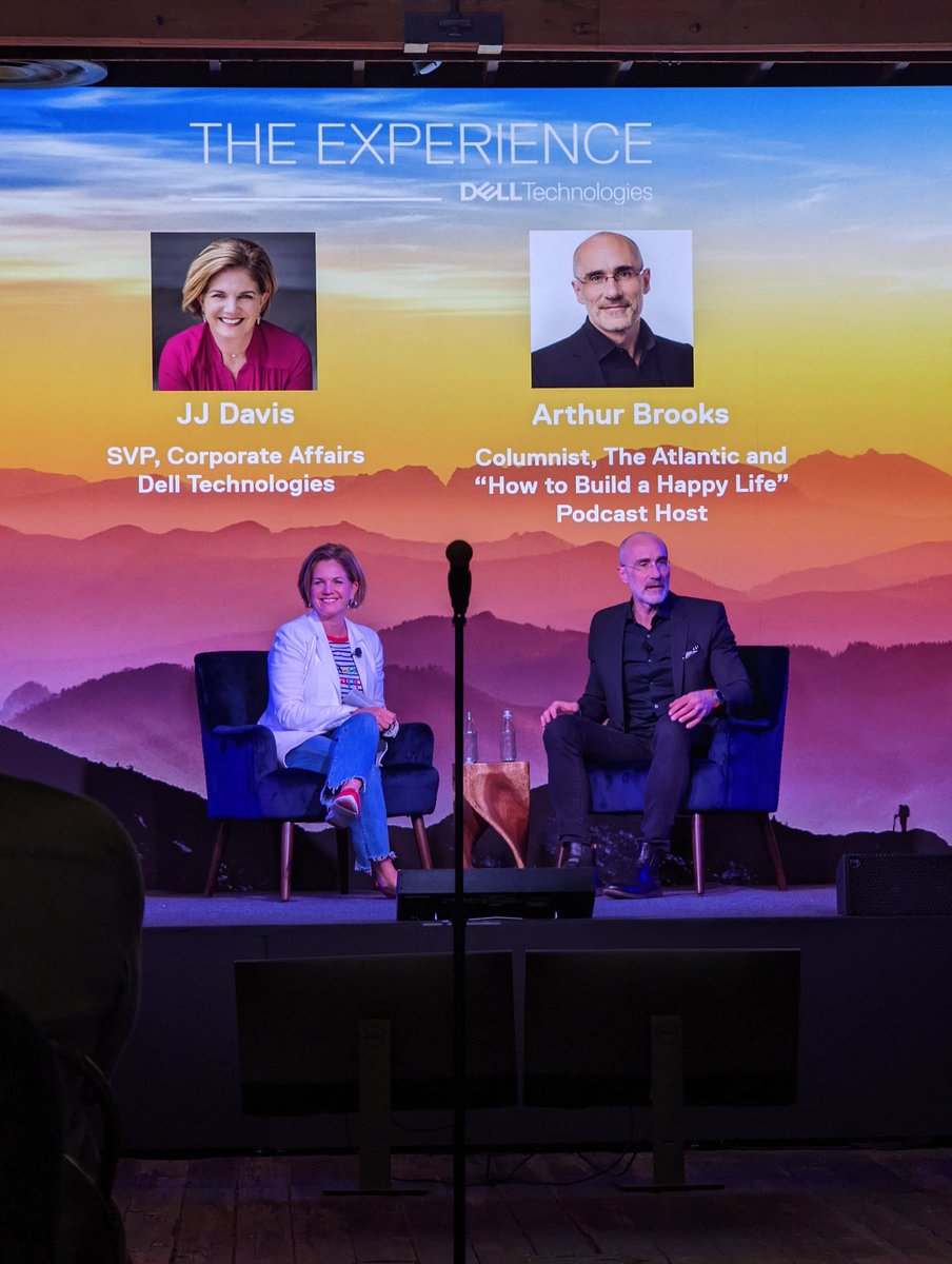 What drives happiness at work? According to <a href="/arthurbrooks/">Dr. Arthur Brooks</a>: Earning your success and serving other people.<a href="/JenniferJJDavis/">JJDavis</a> <a href="/DellTech/">Dell Technologies</a> #DellExperience
