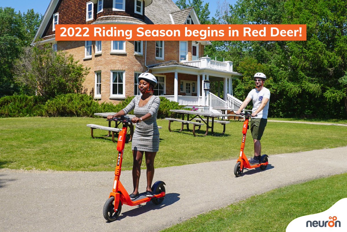 rideneuron_ca's tweet photo. Hi, Red Deer! Our e-scooters will return to city streets on March 16, and we’re getting excited! 🥳 #RideNeuron #escooters @CityofRedDeer https://t.co/yWaGYtMy7q